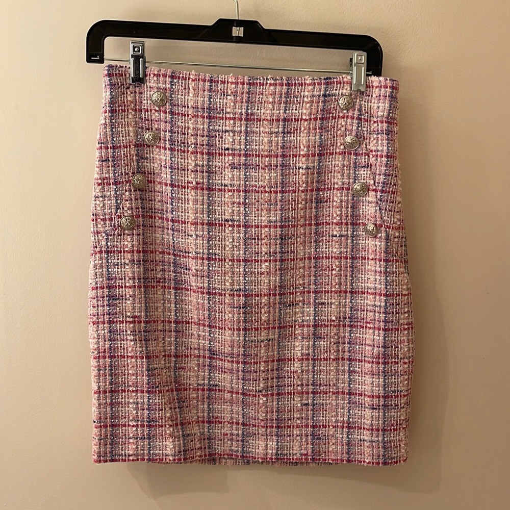Generation Love Tweed Adi Mini Skirt Plaid Med NWT